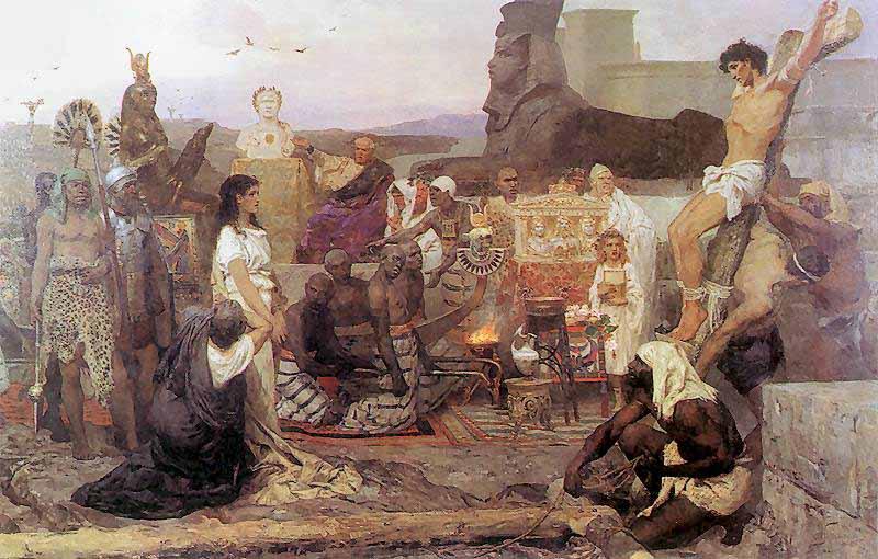 Henryk Siemiradzki Martyrdom of Saints Timothy and Maura, his wife Sweden oil painting art